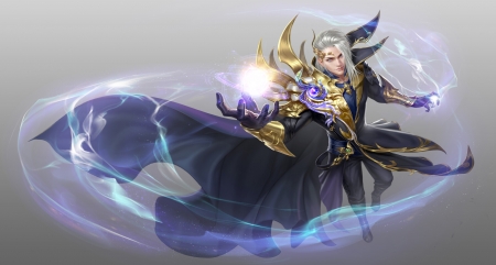 Fantasy man - blue, chen shuai, fantasy, man, magical, c s, csart