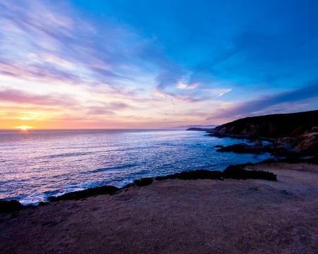 Sunset over Bodega Bay - sunset, nature, beach, sky, bay