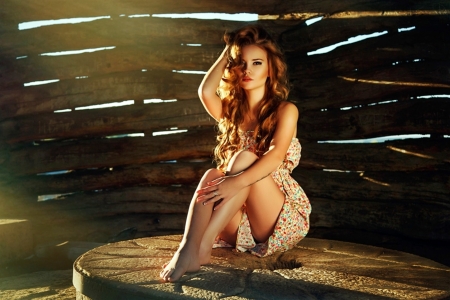 Hot Girl - girl, lovely, sweet, table