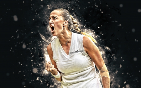 Petra Kvitová - czech, white, petra, tennis, kvitova, petra kvitova, sport, legend, wta
