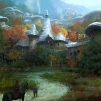 Village in the forest