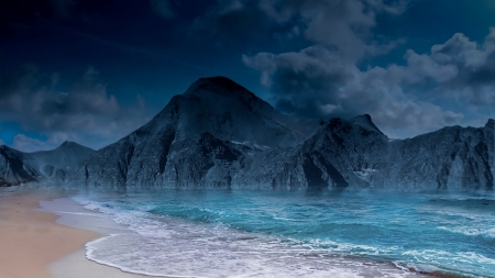 Clouds over Seashore Mountains