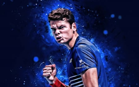 Milos Raonic - canadian, milos raonic, blue, milos, atp, tennis, raonic