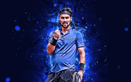 Fabio Fognini - sport, fabio fognini, blue, atp, tennis, fognini, italian