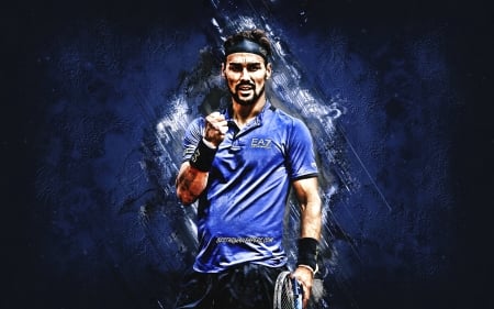 Fabio Fognini - sport, fabio fognini, blue, atp, tennis, fognini, italian