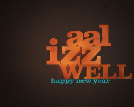 aal izz well happy new year - new year, 2010