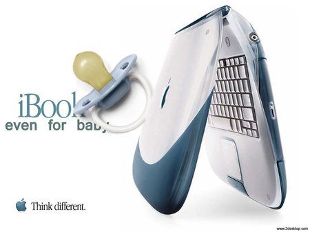 Apple IBook- Even For A Baby - apple, technology