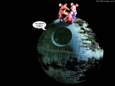 Death Star Clangers - movie, stuffed animals, humor, funny