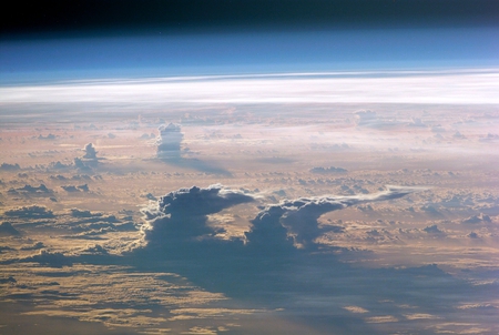 Over The Pacific Ocean - sky, amazinf clouds, sea