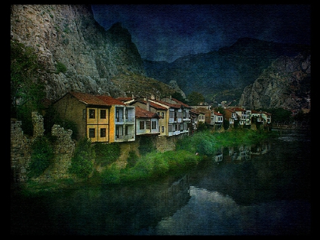 amasya houses    turkey - houses, amasya, turkey