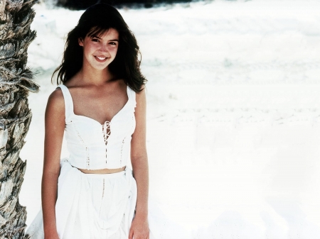 Phoebe Cates - white, model, smile, hot, wallpaper, Phoebe, beautiful, actress, dress, 2019, Phoebe Cates, Cates, young