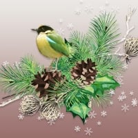 Green Winter Bird