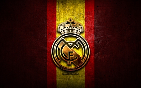 Real Madrid C.F. - logo, hala madrid, real madrid, spanish, football, real madrid cf, sport, emblem, spain, madridista, soccer, real madrid club de futbol