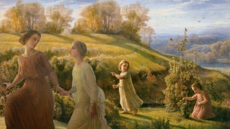The past meets the future - art, fantasy, young, vikki truver, girl, child