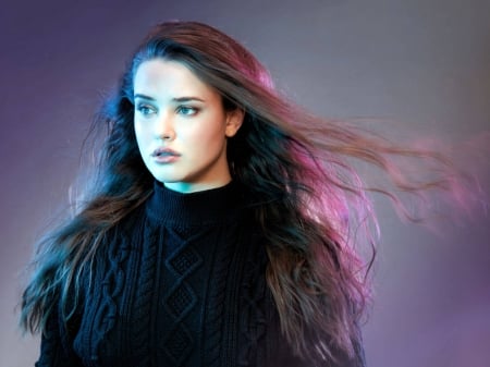 Katherine Langford - beautiful, hot, sweater, Australian, hair, actress, Langford, model, Kathrine, Katherine Langford, 2019, wallpaper