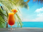 Cocktail drink on the beach