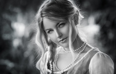 Beauty - black, white, woman, model, girl, bw, joachim bergauer