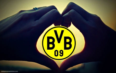 Borussia Dortmund - heart, logo, love, crest, football, sport, emblem, dortmund, borussia dortmund, soccer, bvb