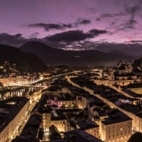 Salzburg Austria at Dusk