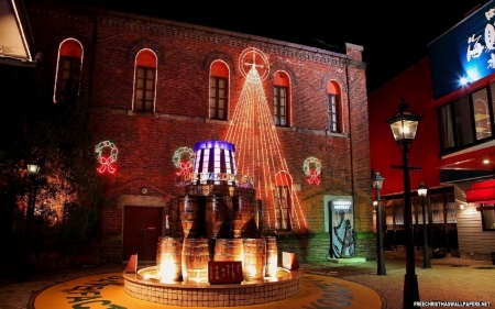 Christmas City Decorations - christmas, city, decorations, wallpaper