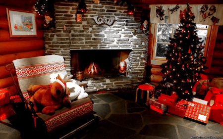 Christmas Room Decor - christmas, decor, room, wallpaper