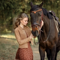 Pretty Cowgirl and her Horse