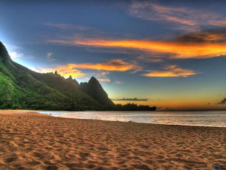 Sunset - sea, sunset, beach