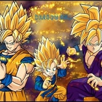 Goku,Gohan,and Goten