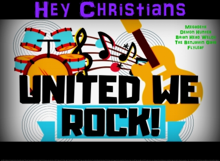 United We Rock - flyleaf, partner, fun, demon hunter, guitar, musical instruments, faith, brian head welch, music, ss, hope, happiness, the benjamin gate, fitness partner, motivational, entertainment, megadeth, exercise partner, drums, religious, working partner, love, heaven, peace, joy