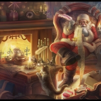 Santa checking his list for last time