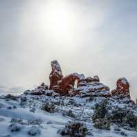 Winter at the Arches Nat'l. Park, Utah