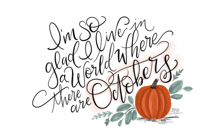 :) - halloween, word, october, quote, pumpkin, texture, card