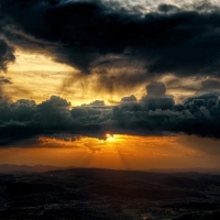 Dark Skies Above The Ocean