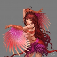 Pink feathers