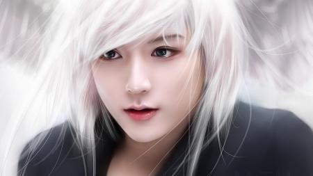 white hair - kpop, NUEST, South Korea, guy, face, hair, misic