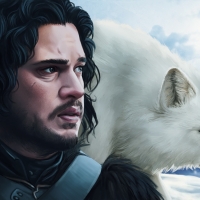 Jon Snow and Ghost