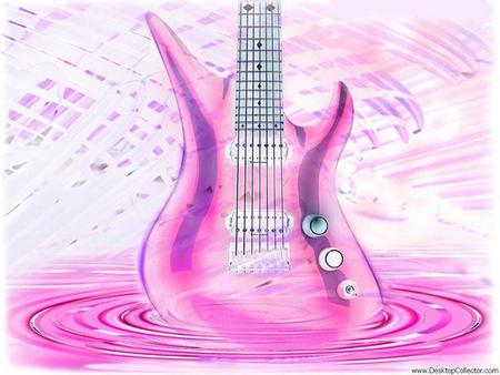 pink guitar music rock .jpg - music, guitar, pink, liquid