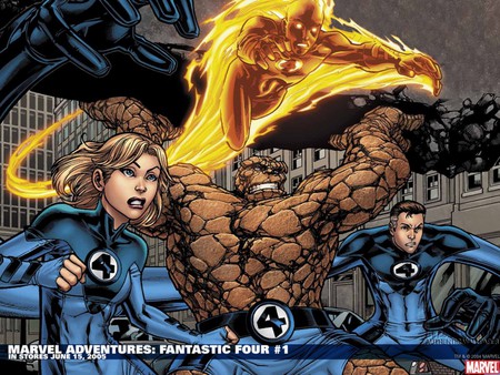 fantastic 4 - marvel, anime, supers, wall