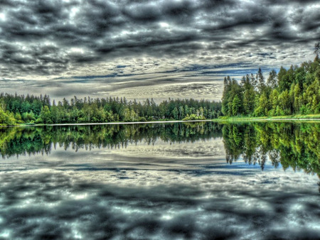 Lake reflections - nature, sky