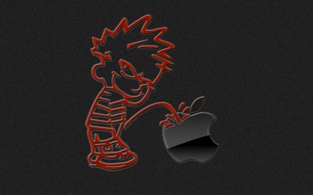 Anti-Apple - piss, funny, red, mac, apple