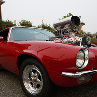 Red Camaro With Blower