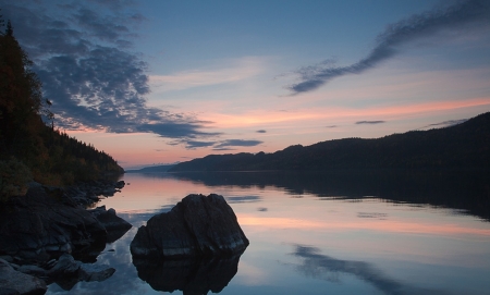 Sunset - clouds, sea, sunset, water