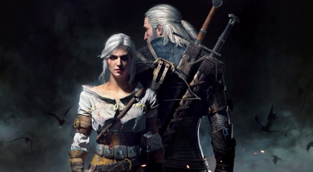 The Witcher 3 - Geralt and Ciri - digital art, games, video games, The Witcher, wallpaper