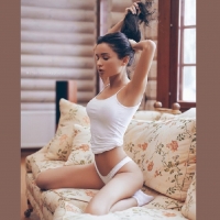 Ekaterina Zueva as a brunette