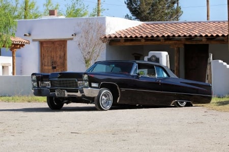 1968-Cadillac-Deville-Convertible- - GM, Black, Caddy, Lowrider