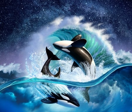 Whales - Fantasy & Abstract Background Wallpapers on Desktop Nexus ...