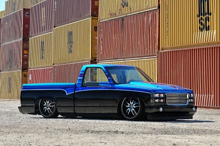 : 1992-Chevrolet-1500 : - Truck, Blue, Gm, Lowered