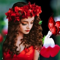 Red Floral Wreath