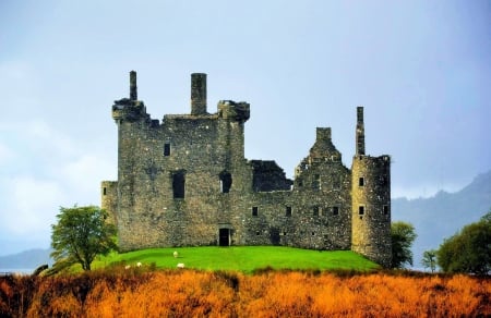 Kilchum Castle, Scotland - ruin, highlands, mountains, medieval, building