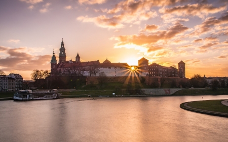 Wawel Castle, Krakow, Poland - sunrise, Krakow, Poland, castle